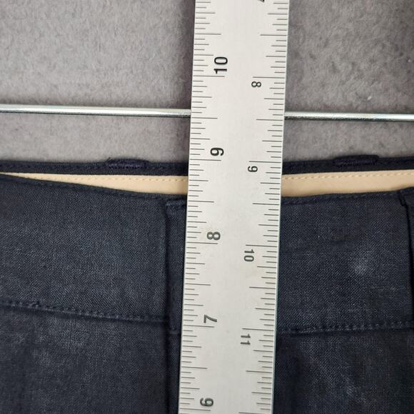 Vince Shorts Womens 2 Charcoal Linen Blend Bermuda Tailored Dressy V0528-20710 - Picture 4 of 9